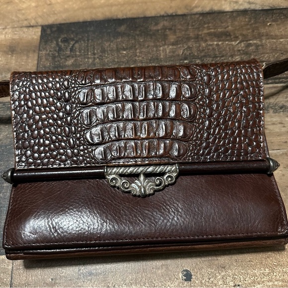 Brighton Leather Croc Embossed Crossbody - Picture 3 of 10